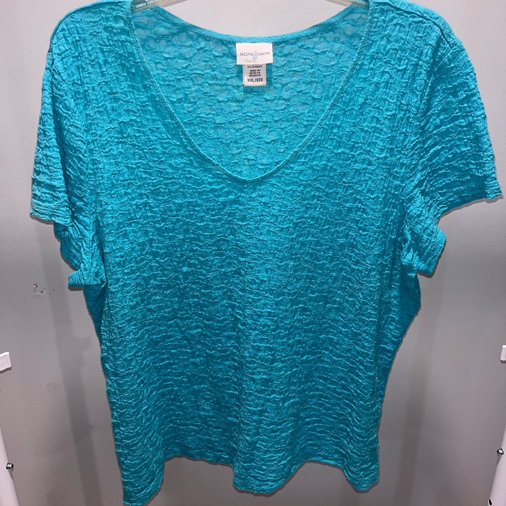Textured V-Neck Tee